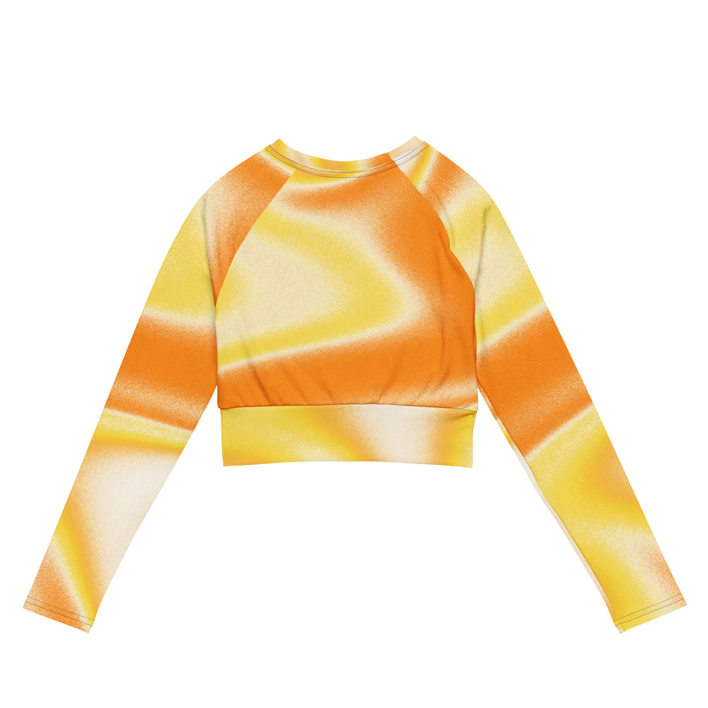 Mango Cannabis Trippy Long Sleeve Crop Top